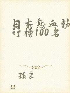 日本热血动漫排行榜100名封面