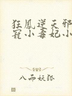 狂凤逆天邪王蚀宠小毒妃小说