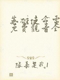 英雄使命电视剧免费观看全集封面