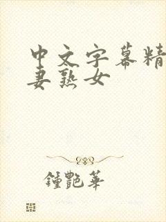 中文字幕精品人妻熟女