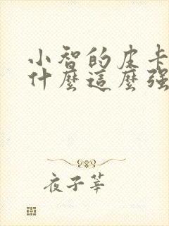 小智的皮卡丘为什么这么强