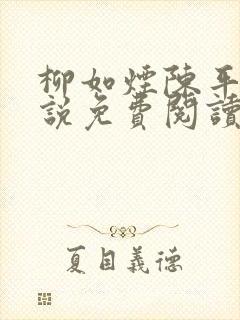 柳如烟陈平安小说免费阅读全文