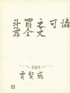 斗罗之可怜的小舞全文封面