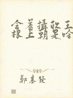 含着摄政王的紫根上朝是啥小说