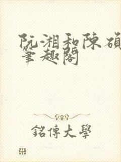 阮湘和陈硕章琦笔趣阁封面