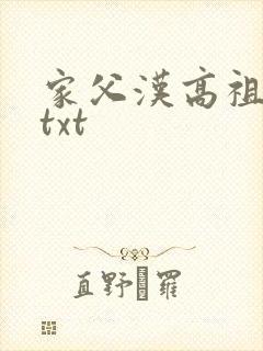 家父汉高祖下载txt