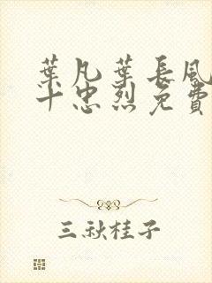 叶凡叶长风一门十忠烈免费全文