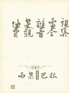 他是谁电视剧免费观看全集高清