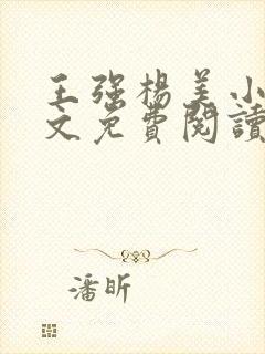 王强杨美小说全文免费阅读最新章节