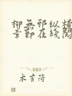 柳无邪纵横最新章节在线阅读