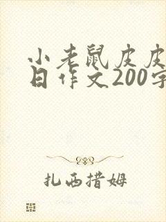 小老鼠皮皮的生日作文200字