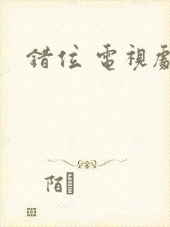 错位 电视剧封面