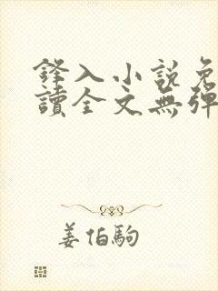 锋入小说免费阅读全文无弹窗