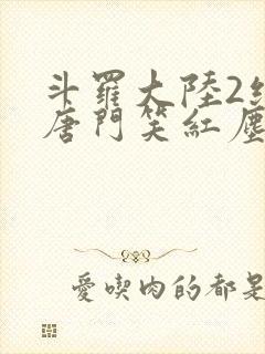 斗罗大陆2绝世唐门笑红尘