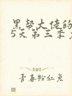 黑帮大佬的365天第三季免费观看全集第一季