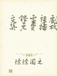 交锋电视剧40集免费播放