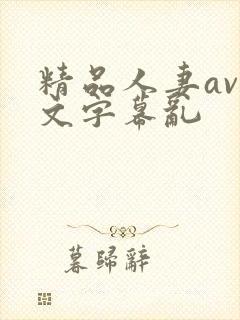 精品人妻av中文字幕乱