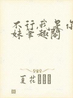 不行,我是你妹妹笔趣阁