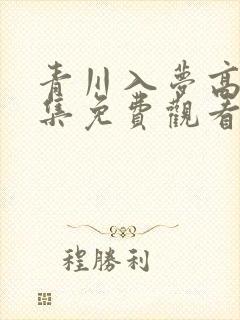 青川入梦高清全集免费观看