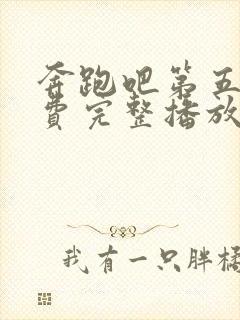 奔跑吧第五季免费完整播放