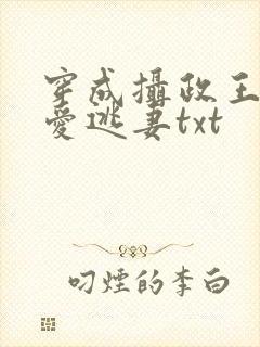 穿成摄政王的侍爱逃妻txt