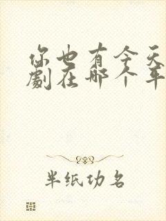 你也有今天电视剧在哪个平台播放封面