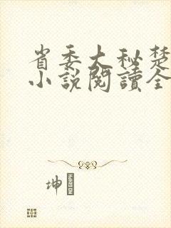 省委大秘楚东恒小说阅读全文