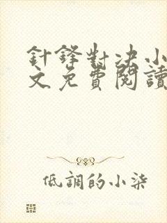 针锋对决小说全文免费阅读未删减封面