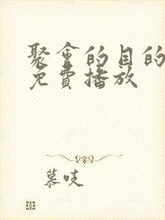 聚会的目的在线免费播放