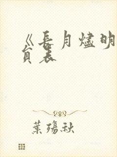 《长月烬明》演员表