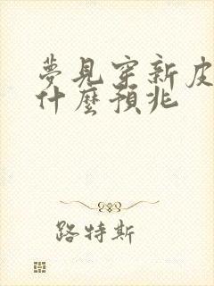 梦见穿新皮鞋是什么预兆