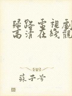 归路电视剧免费高清在线观看全集封面