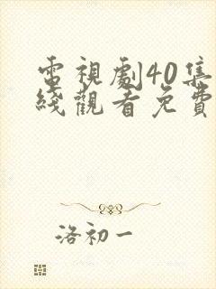 电视剧40集在线观看免费