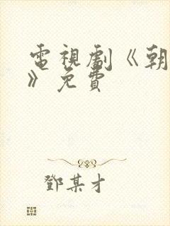 电视剧《朝雪录》免费封面