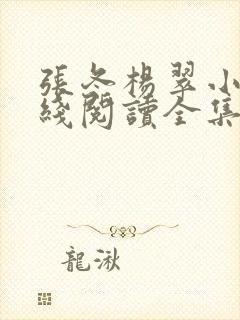 张冬杨翠小说在线阅读全集