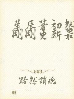 叶辰萧初然小说刚刚更新最新