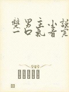 双男主小说推文一口气看完封面