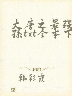 大唐之最强皇太孙txt全本下载