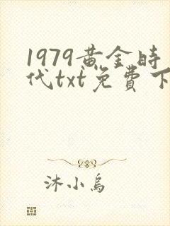 1979黄金时代txt免费下载