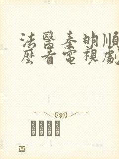 法医秦明顺序怎么看电视剧封面