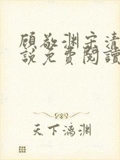 顾敬渊宋清涵小说免费阅读封面