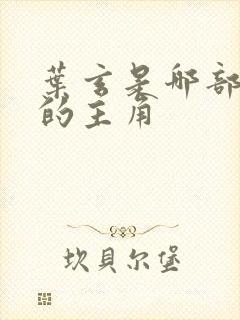 叶玄是哪部小说的主角