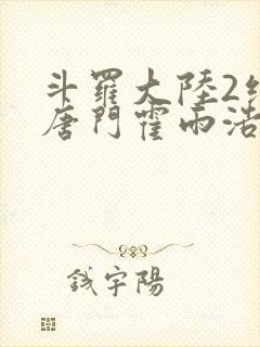 斗罗大陆2绝世唐门霍雨浩王冬儿