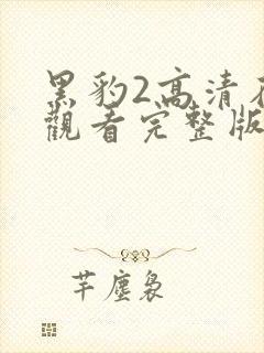 黑豹2高清在线观看完整版