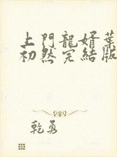 上门龙婿叶辰萧初然完结版已免费