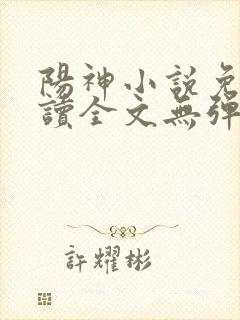 阳神小说免费阅读全文无弹窗封面