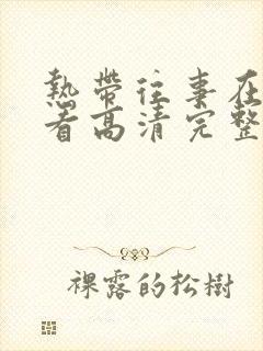 热带往事在线观看高清完整版