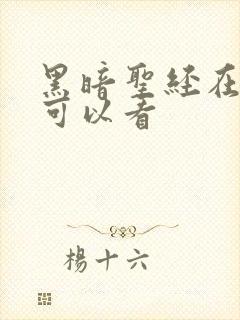 黑暗圣经在哪里可以看