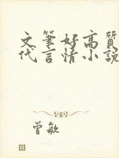 文笔好高质量现代言情小说封面