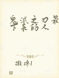 鬼灭之刃最终活下来的人